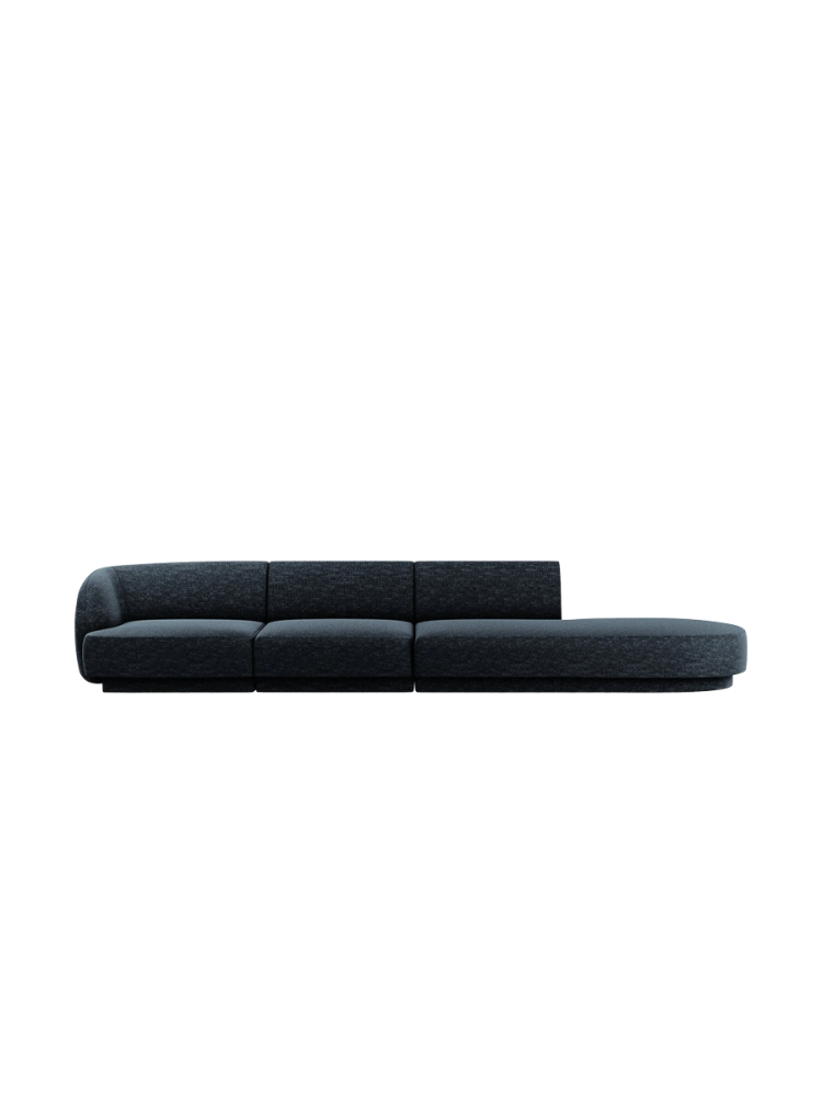 Modulares Design Sofa mit Ottomane „Miley“ (4-Sitzer) Chosen by Bloomingloft