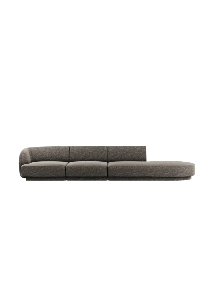Modulares Design Sofa mit Ottomane „Miley“ (4-Sitzer) Chosen by Bloomingloft