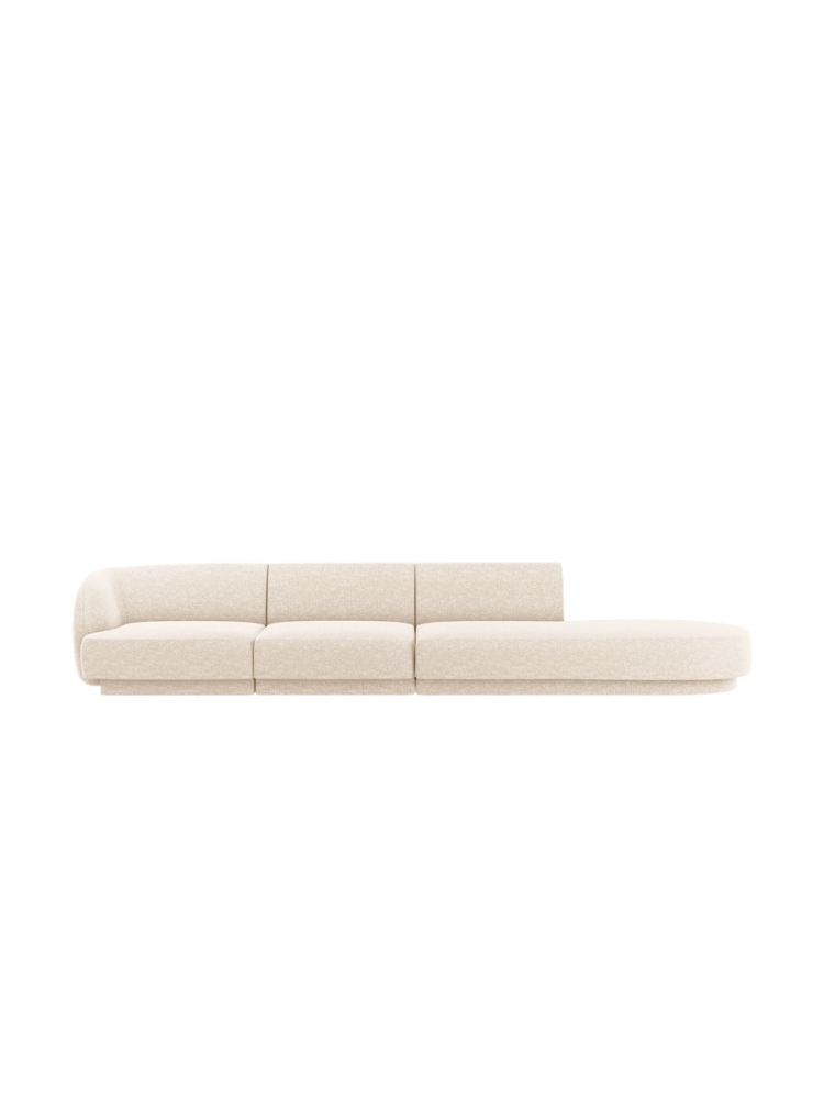 Modulares Design Sofa mit Ottomane „Miley“ (4-Sitzer) Chosen by Bloomingloft