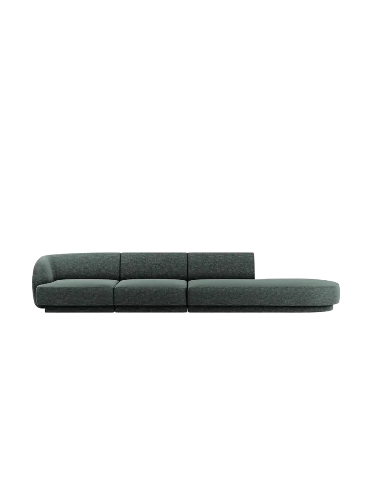 Modulares Design Sofa mit Ottomane „Miley“ (4-Sitzer) Chosen by Bloomingloft