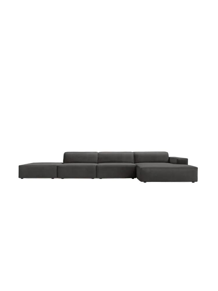 5-Sitzer Design Ecksofa „Jodie“ mit Ottomane Chosen by Bloomingloft