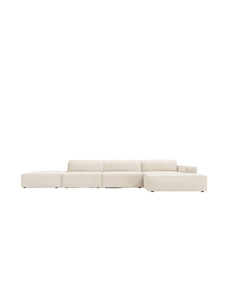 5-Sitzer Design Ecksofa „Jodie“ mit Ottomane Chosen by Bloomingloft