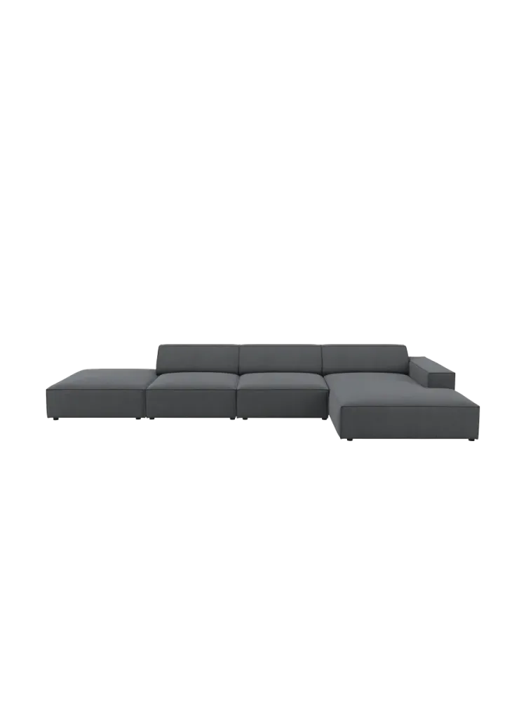 5-Sitzer Design Ecksofa „Jodie“ mit Ottomane Chosen by Bloomingloft