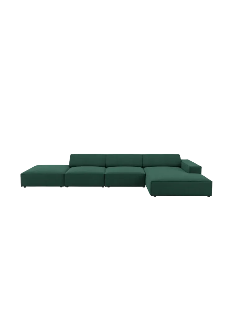 Design Ecksofa „Jodie“ mit abgerundeten Ottomanen (5-Sitzer) Chosen by Bloomingloft