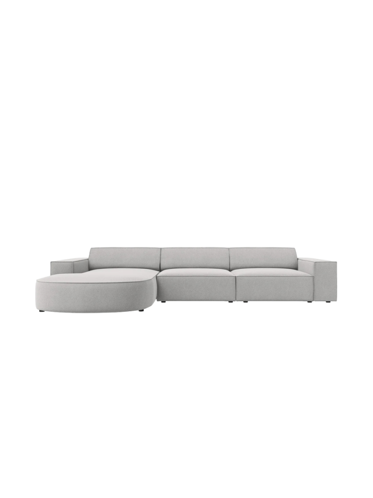 4-Sitzer Design Ecksofa „Jodie“ mit abgerundeter Chaiselongue Chosen by Bloomingloft