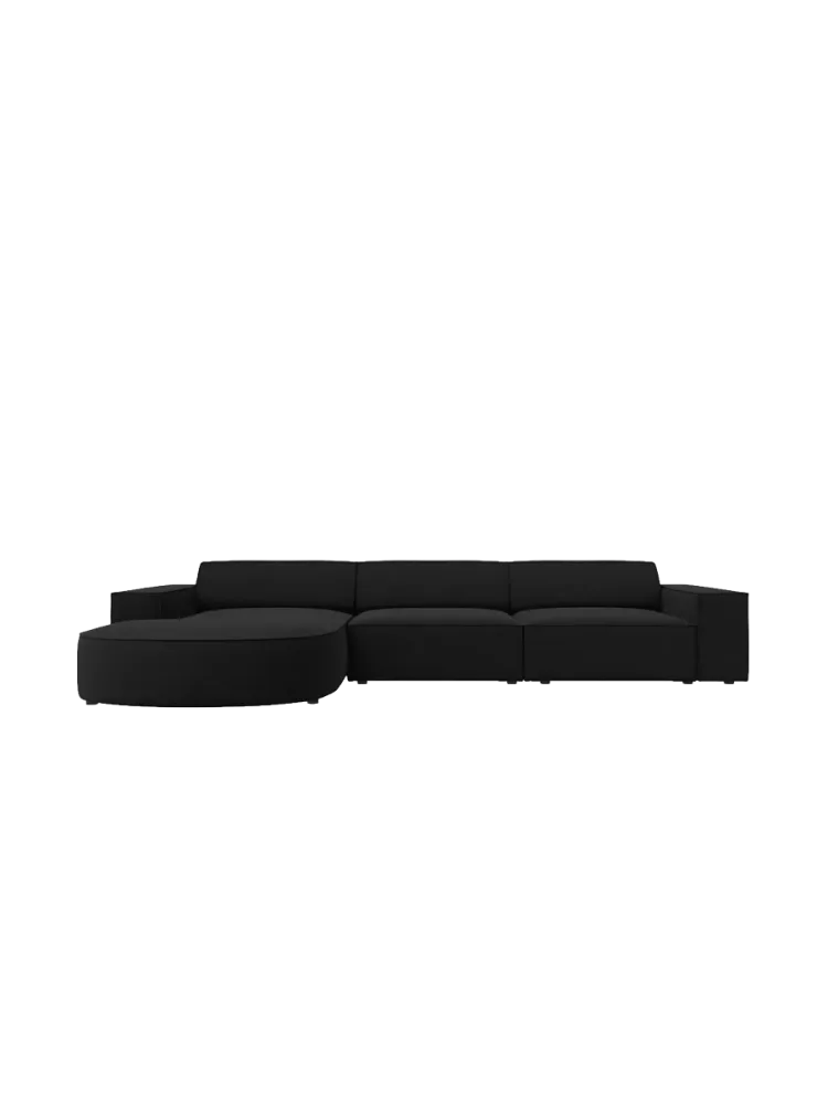 4-Sitzer Design Ecksofa „Jodie“ mit abgerundeter Chaiselongue Chosen by Bloomingloft