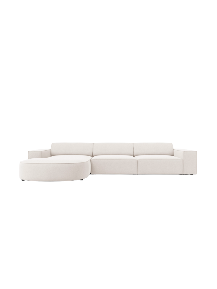 4-Sitzer Design Ecksofa „Jodie“ mit abgerundeter Chaiselongue Chosen by Bloomingloft