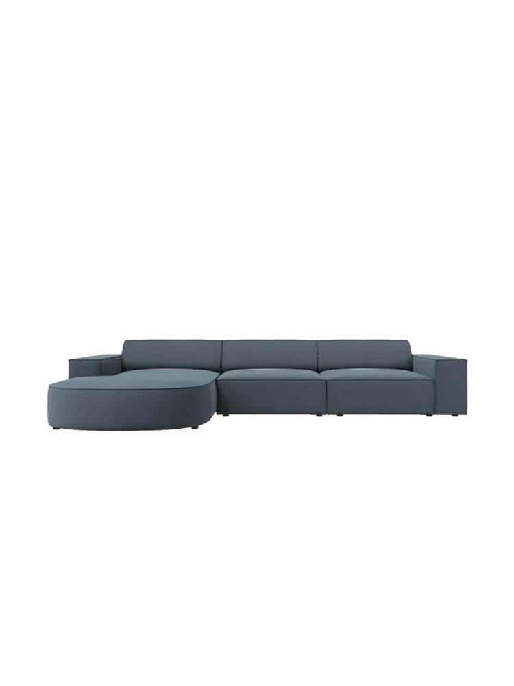 4-Sitzer Design Ecksofa „Jodie“ mit abgerundeter Chaiselongue Chosen by Bloomingloft