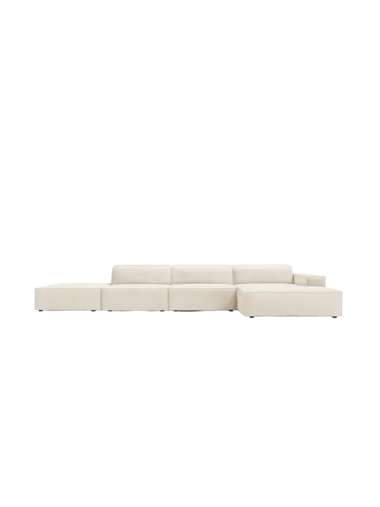 Design Ecksofa „Jodie“ mit abgerundeten Ottomanen (5-Sitzer) Chosen by Bloomingloft
