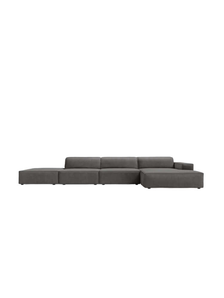 Design Ecksofa „Jodie“ mit abgerundeten Ottomanen (5-Sitzer) Chosen by Bloomingloft