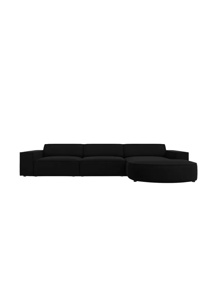 4-Sitzer Design Ecksofa „Jodie“ mit abgerundeter Chaiselongue Chosen by Bloomingloft