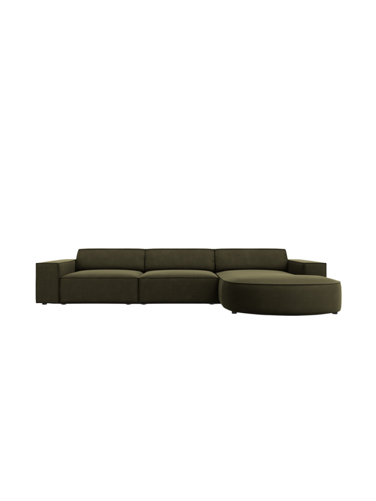 4-Sitzer Design Ecksofa „Jodie“ mit abgerundeter Chaiselongue Chosen by Bloomingloft