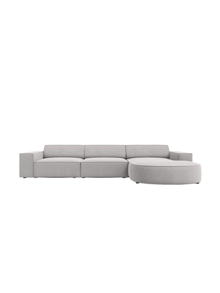 4-Sitzer Design Ecksofa „Jodie“ mit abgerundeter Chaiselongue Chosen by Bloomingloft