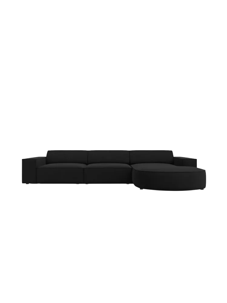 4-Sitzer Design Ecksofa „Jodie“ mit abgerundeter Chaiselongue Chosen by Bloomingloft