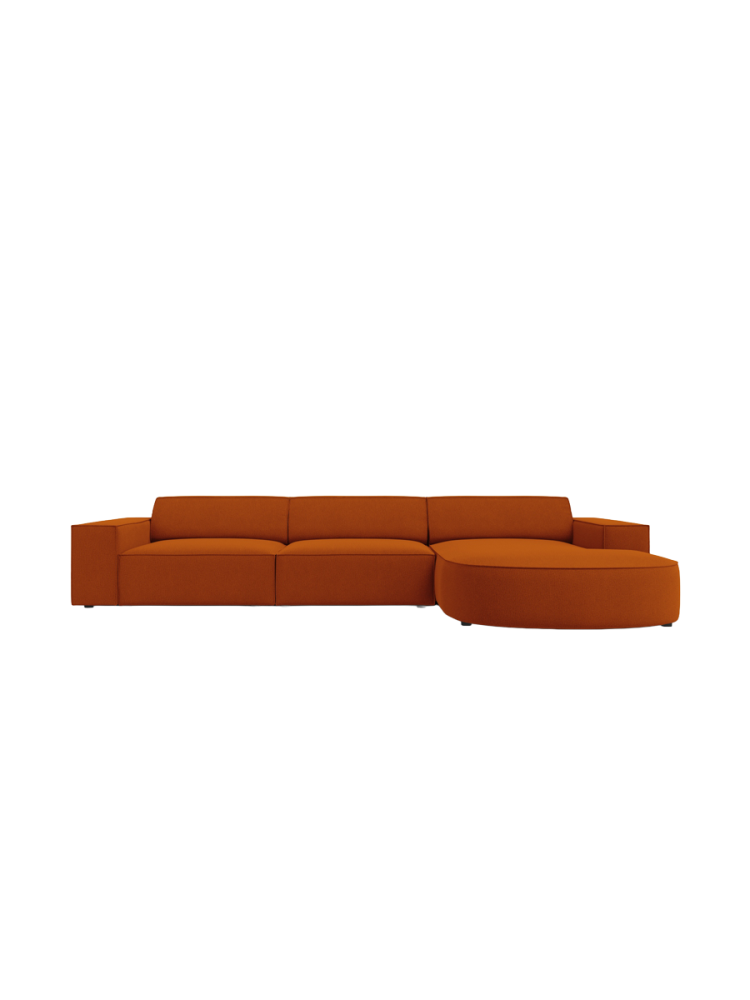 4-Sitzer Design Ecksofa „Jodie“ mit abgerundeter Chaiselongue Chosen by Bloomingloft