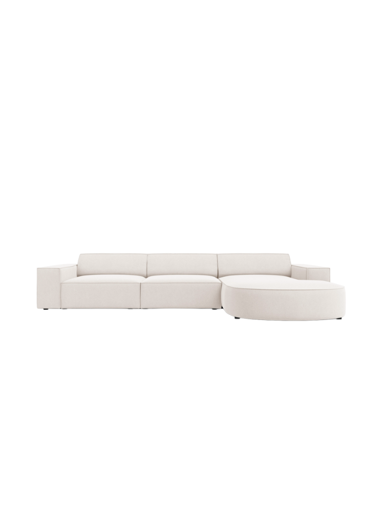4-Sitzer Design Ecksofa „Jodie“ mit abgerundeter Chaiselongue Chosen by Bloomingloft
