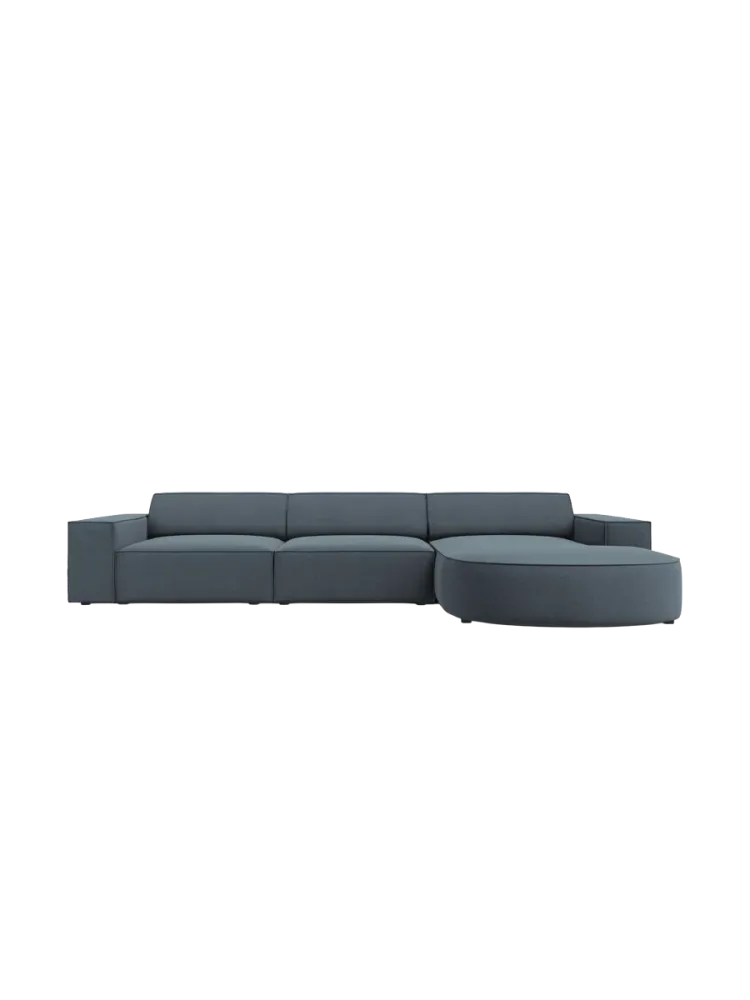 4-Sitzer Design Ecksofa „Jodie“ mit abgerundeter Chaiselongue Chosen by Bloomingloft