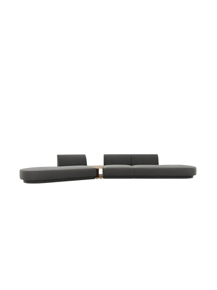 Modulares Design Sofa „Miley“ mit Beistelltisch (5-Sitzer) Chosen by Bloomingloft