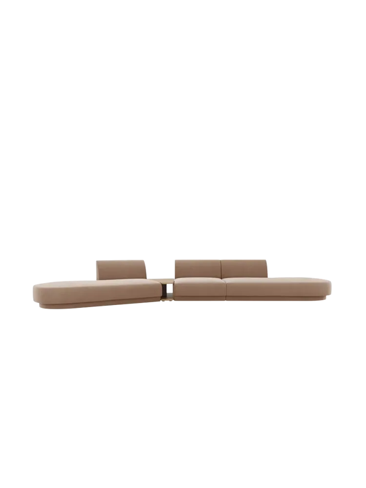 Modulares Design Sofa „Miley“ mit Beistelltisch (5-Sitzer) Chosen by Bloomingloft