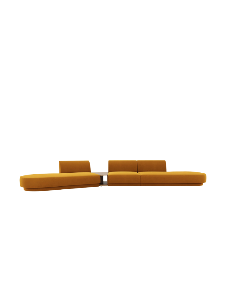 Modulares Design Sofa „Miley“ mit Beistelltisch (5-Sitzer) Chosen by Bloomingloft