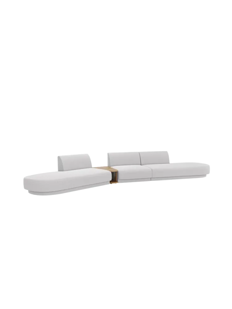 Modulares Design Sofa „Miley“ mit Beistelltisch (5-Sitzer) Chosen by Bloomingloft