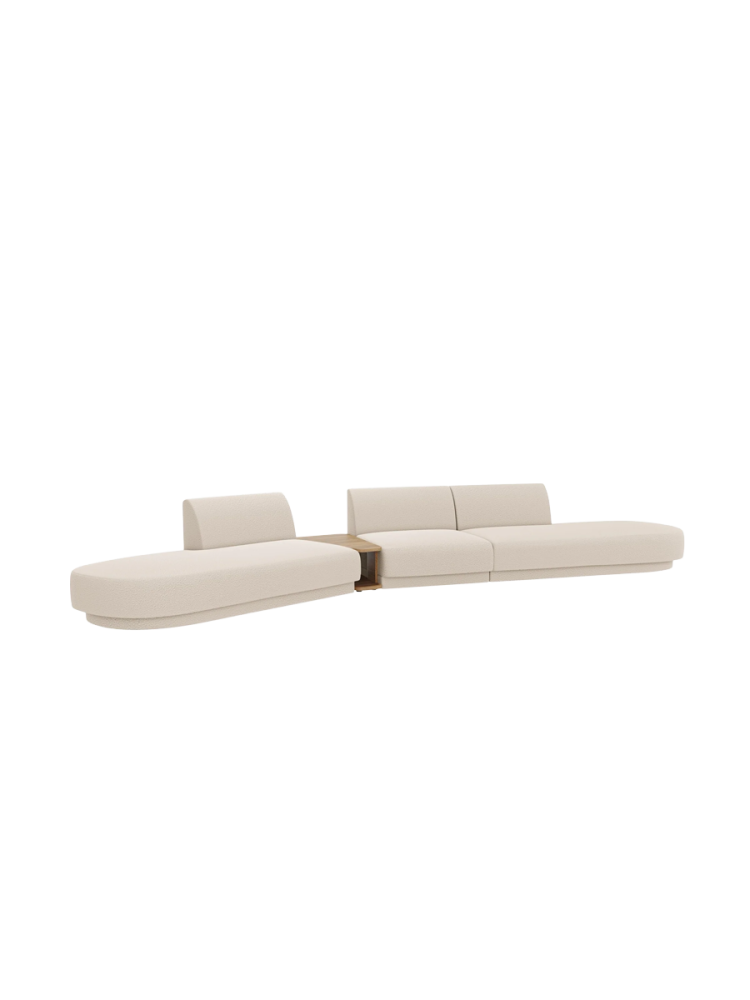Modulares Design Sofa „Miley“ mit Beistelltisch (5-Sitzer) Chosen by Bloomingloft