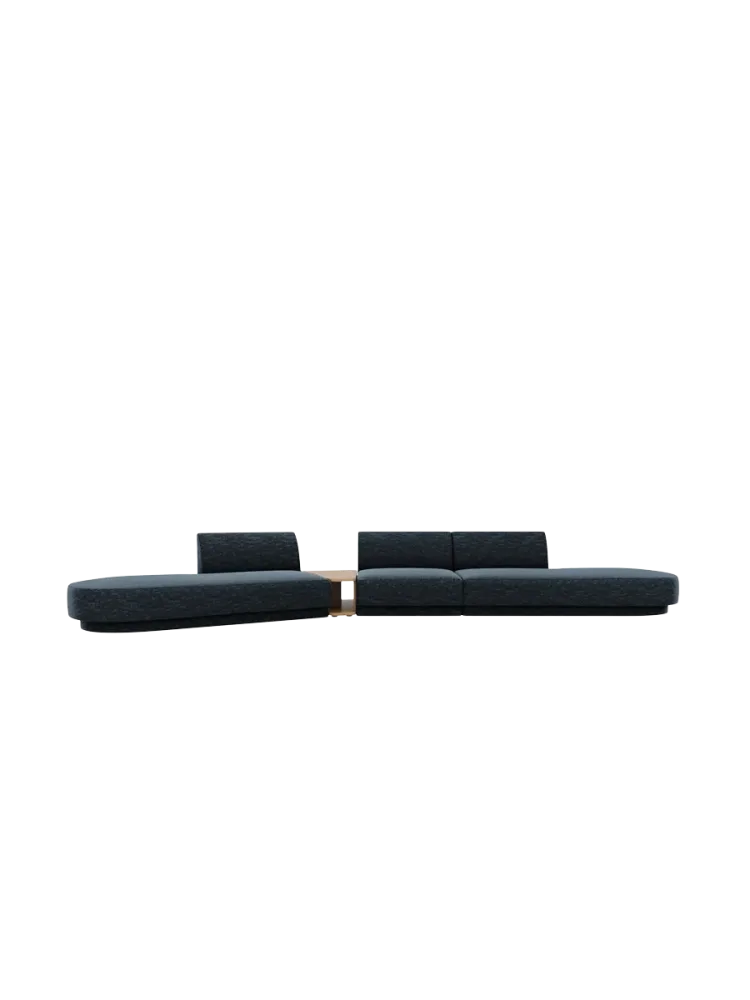 Modulares Design Sofa „Miley“ mit Beistelltisch (5-Sitzer) Chosen by Bloomingloft