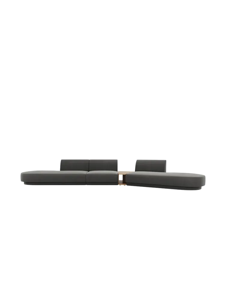Modulares Design Sofa „Miley“ mit Beistelltisch (5-Sitzer) Chosen by Bloomingloft