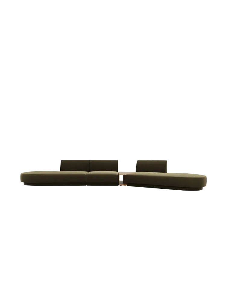 Modulares Design Sofa „Miley“ mit Beistelltisch (5-Sitzer) Chosen by Bloomingloft