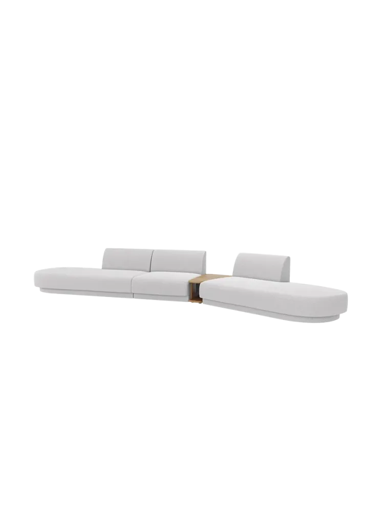 Modulares Design Sofa „Miley“ mit Beistelltisch (5-Sitzer) Chosen by Bloomingloft
