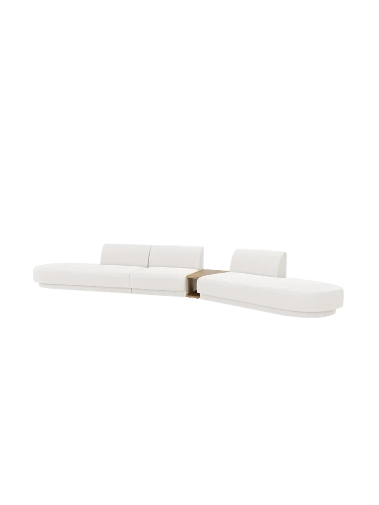 Modulares Design Sofa „Miley“ mit Beistelltisch (5-Sitzer) Chosen by Bloomingloft