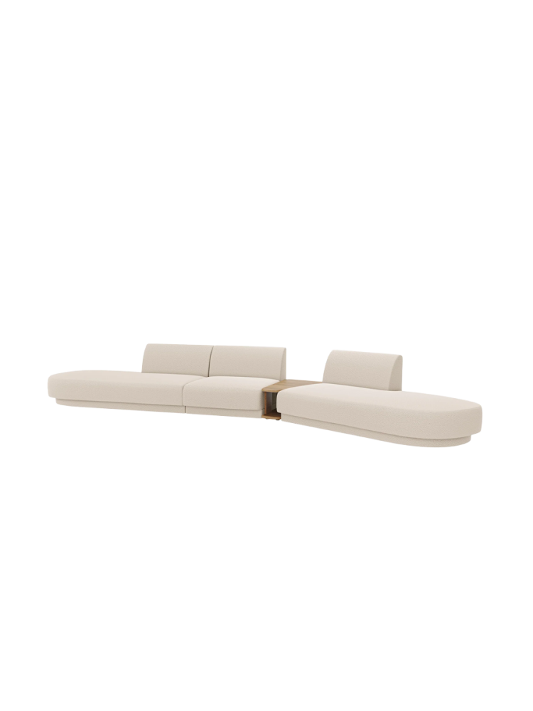 Modulares Design Sofa „Miley“ mit Beistelltisch (5-Sitzer) Chosen by Bloomingloft