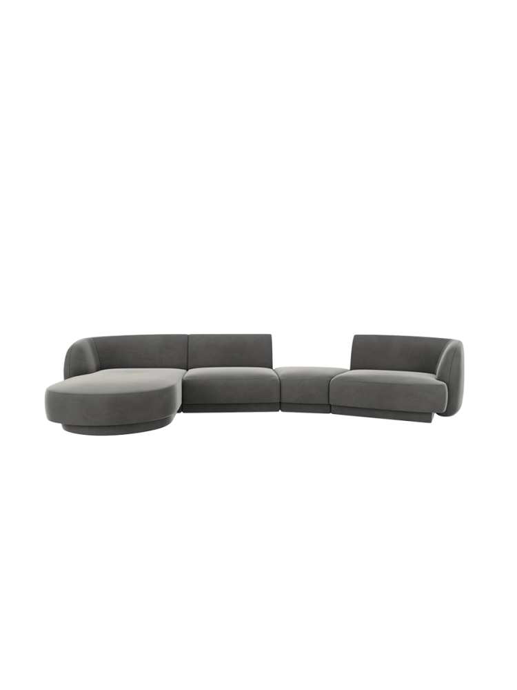 Modulares Design Ecksofa „Miley“ mit abgerundeter Form und (5-Sitzer) Chosen by Bloomingloft