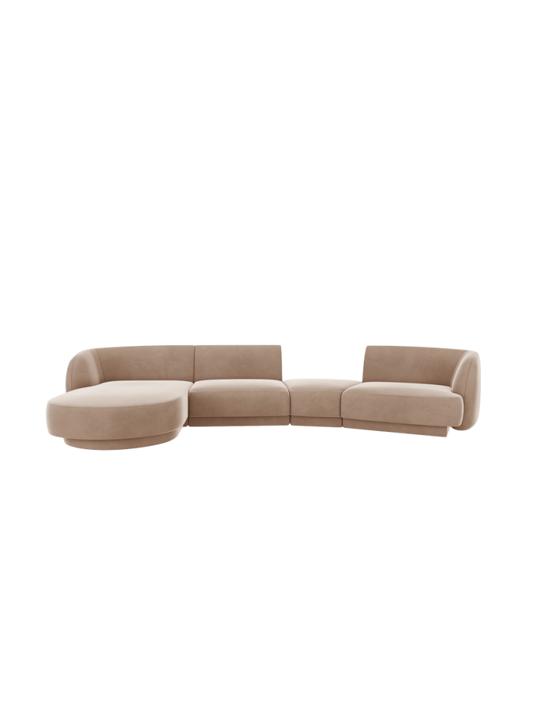 Modulares Design Ecksofa „Miley“ mit abgerundeter Form und (5-Sitzer) Chosen by Bloomingloft