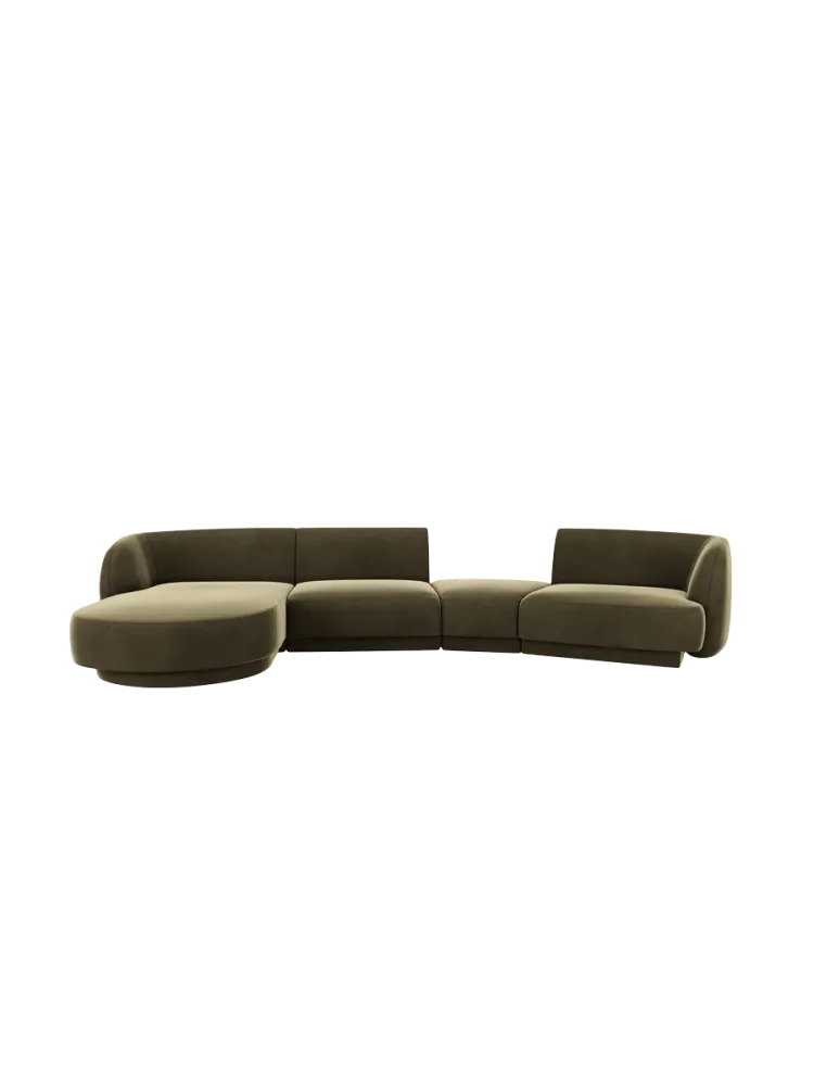 Modulares Design Ecksofa „Miley“ mit abgerundeter Form und (5-Sitzer) Chosen by Bloomingloft