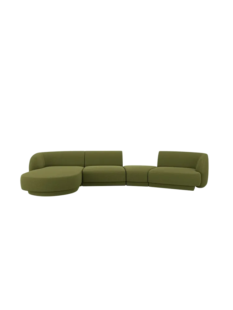 Modulares Design Ecksofa „Miley“ mit abgerundeter Form und (5-Sitzer) Chosen by Bloomingloft