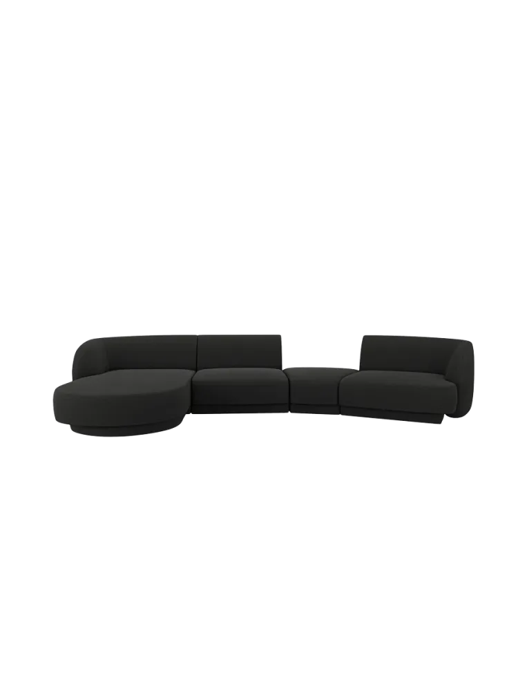 Modulares Design Ecksofa „Miley“ mit abgerundeter Form und (5-Sitzer) Chosen by Bloomingloft