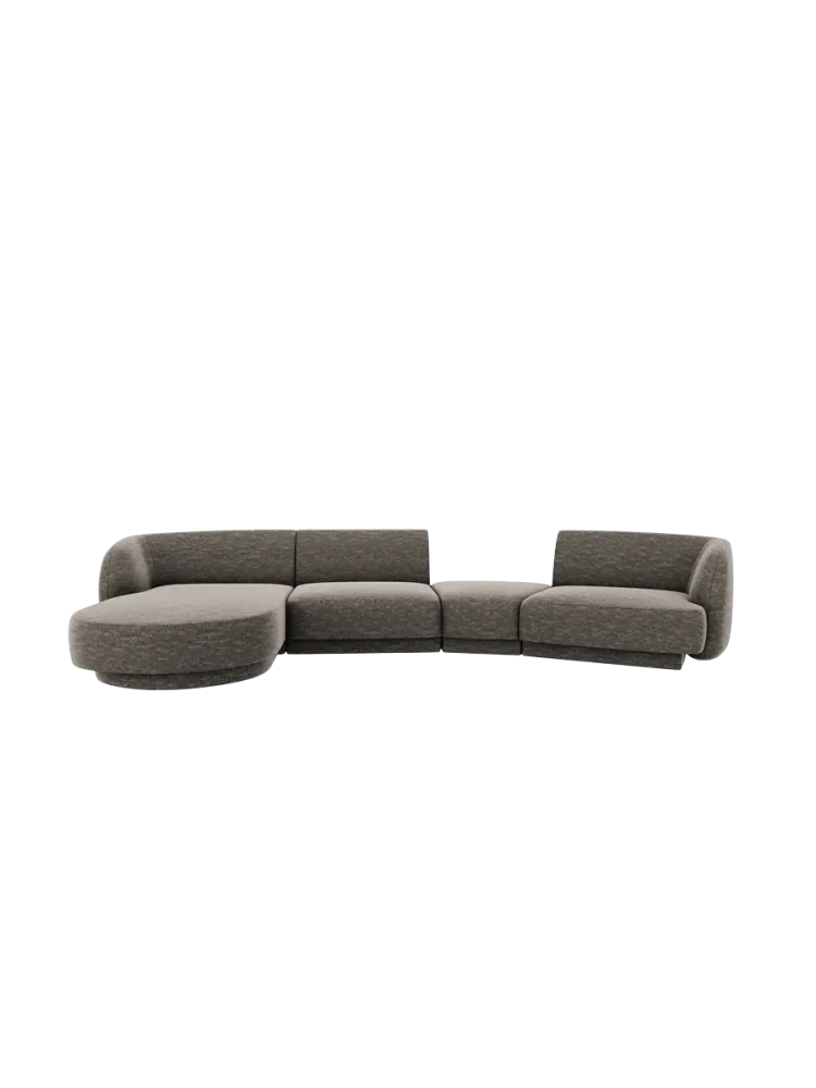 Modulares Design Ecksofa „Miley“ mit abgerundeter Form und (5-Sitzer) Chosen by Bloomingloft