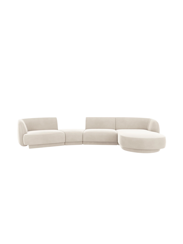Modulares Design Ecksofa „Miley“ mit abgerundeter Form und (5-Sitzer) Chosen by Bloomingloft