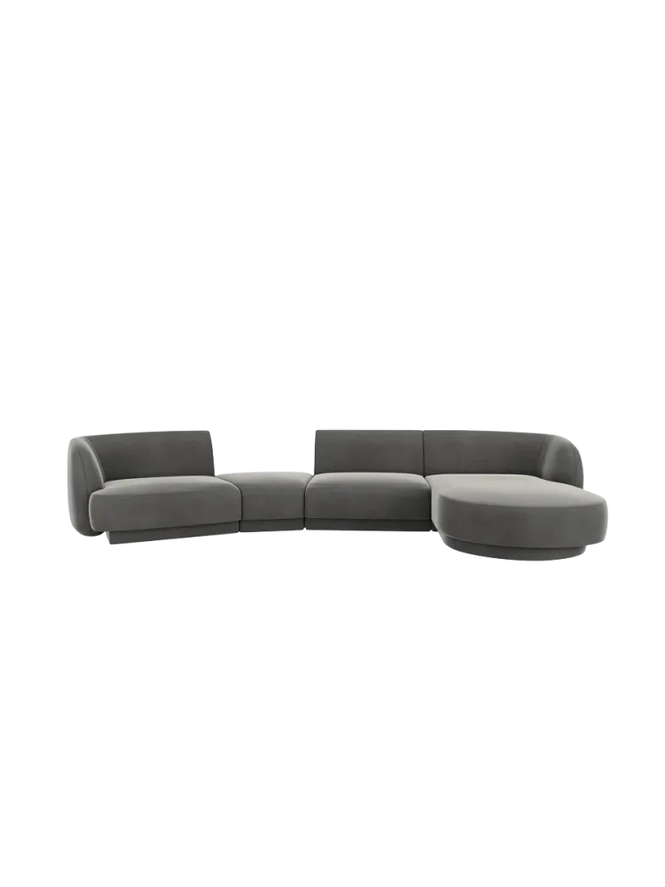 Modulares Design Ecksofa „Miley“ mit abgerundeter Form und (5-Sitzer) Chosen by Bloomingloft