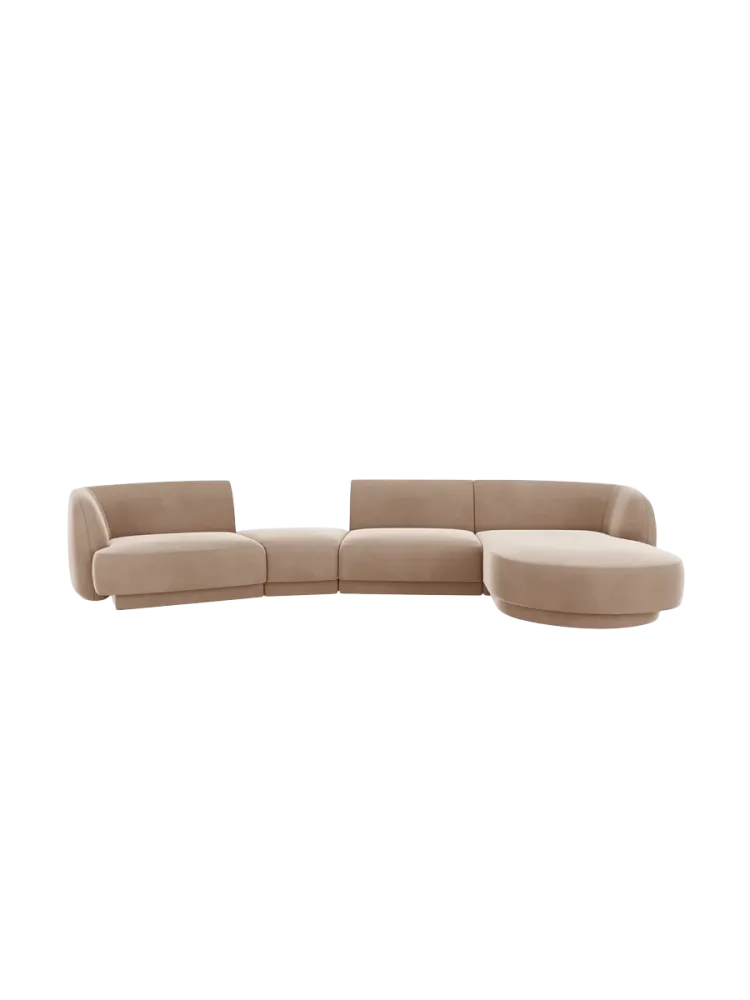 Modulares Design Ecksofa „Miley“ mit abgerundeter Form und (5-Sitzer) Chosen by Bloomingloft