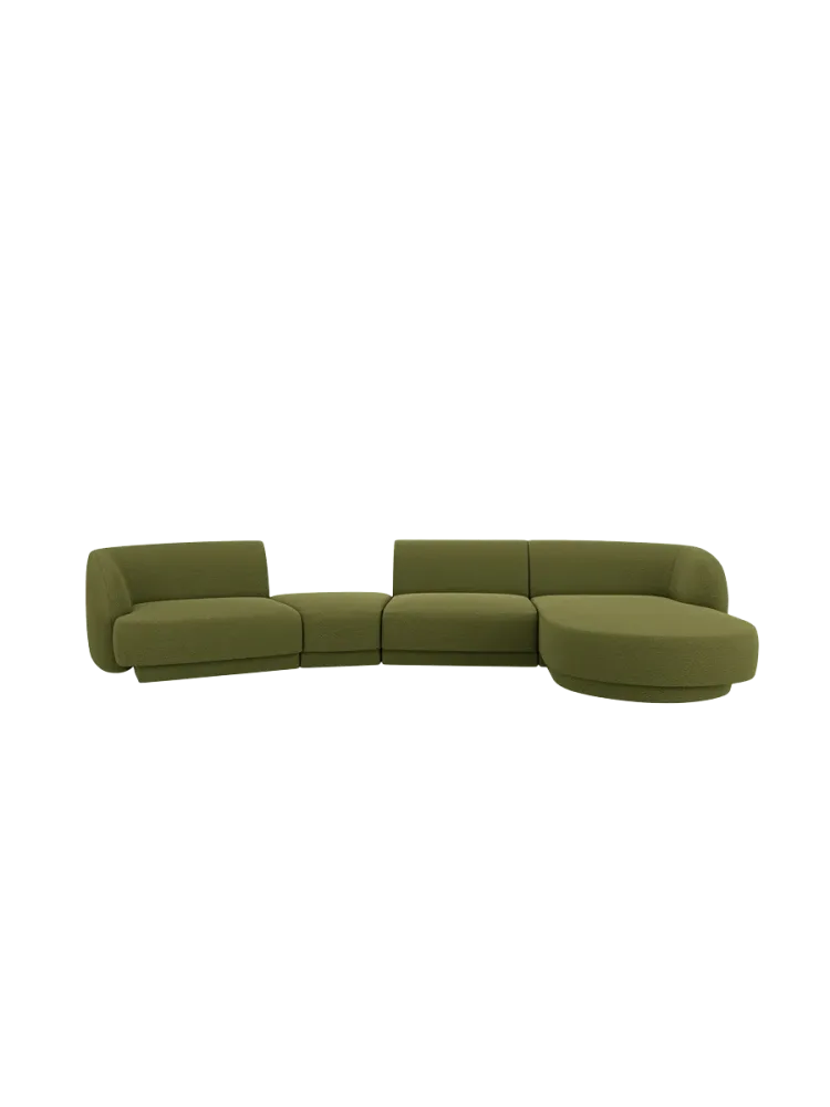 Modulares Design Ecksofa „Miley“ mit abgerundeter Form und (5-Sitzer) Chosen by Bloomingloft