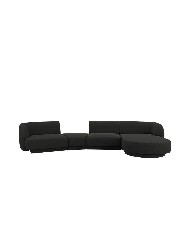 Modulares Design Ecksofa „Miley“ mit abgerundeter Form und (5-Sitzer) Chosen by Bloomingloft