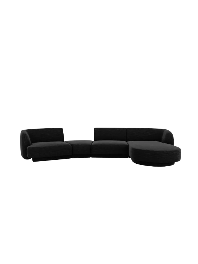 Modulares Design Ecksofa „Miley“ mit abgerundeter Form und (5-Sitzer) Chosen by Bloomingloft
