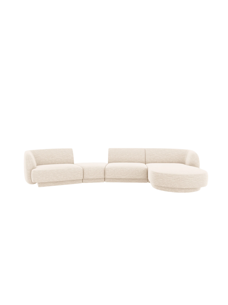 Modulares Design Ecksofa „Miley“ mit abgerundeter Form und (5-Sitzer) Chosen by Bloomingloft