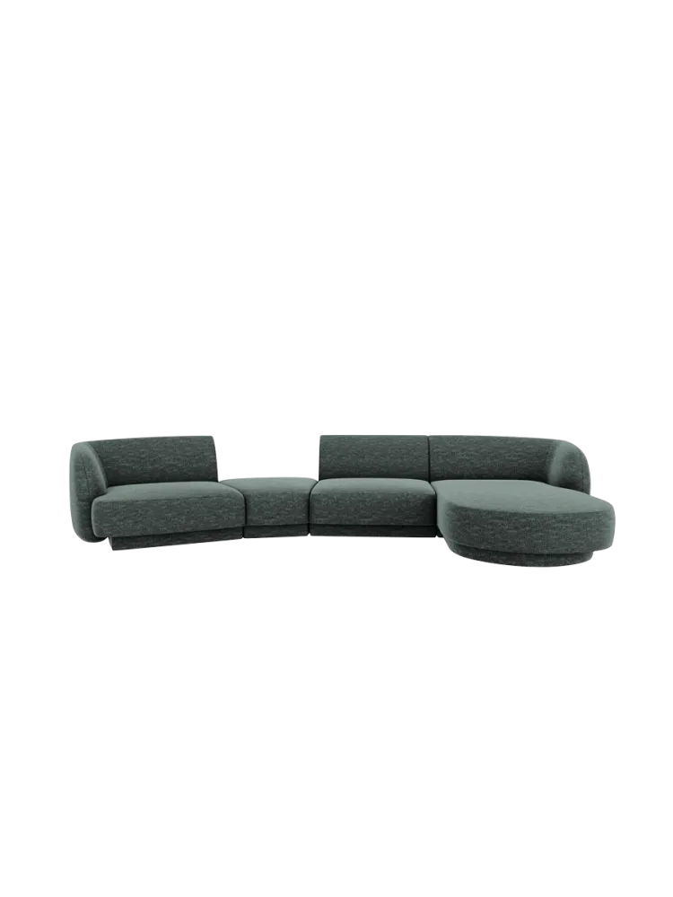 Modulares Design Ecksofa „Miley“ mit abgerundeter Form und (5-Sitzer) Chosen by Bloomingloft