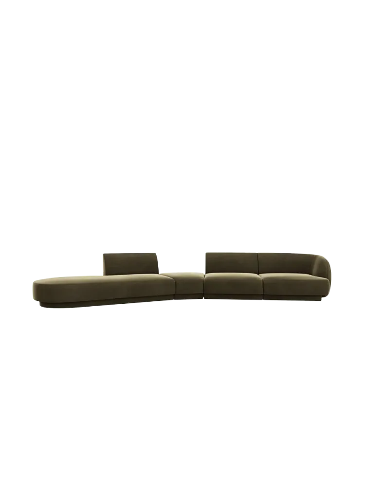 Modulares Design Sofa „Miley“ mit abgerundeter Form (7-Sitzer) Chosen by Bloomingloft