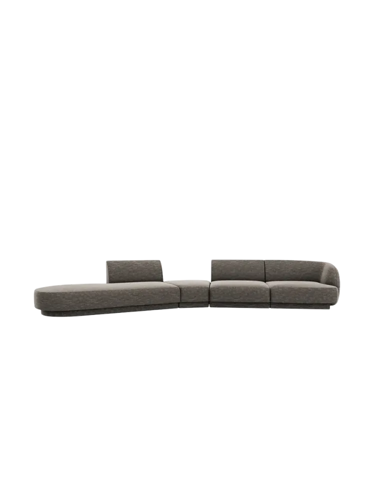 Modulares Design Sofa „Miley“ mit abgerundeter Form (7-Sitzer) Chosen by Bloomingloft