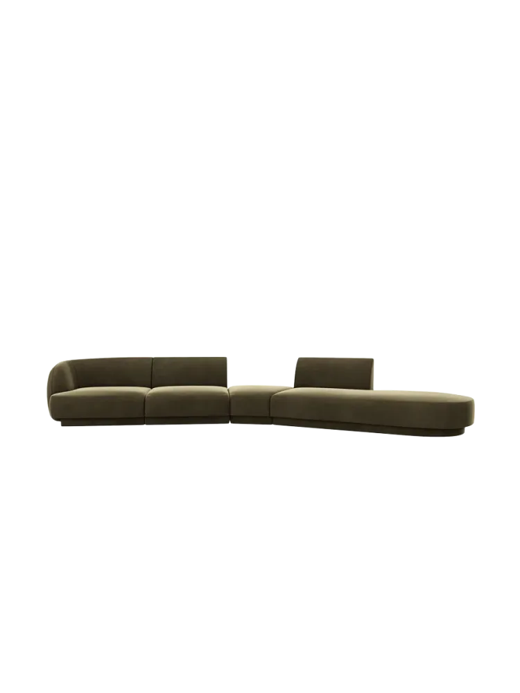 Modulares Design Sofa „Miley“ mit abgerundeter Form (7-Sitzer) Chosen by Bloomingloft