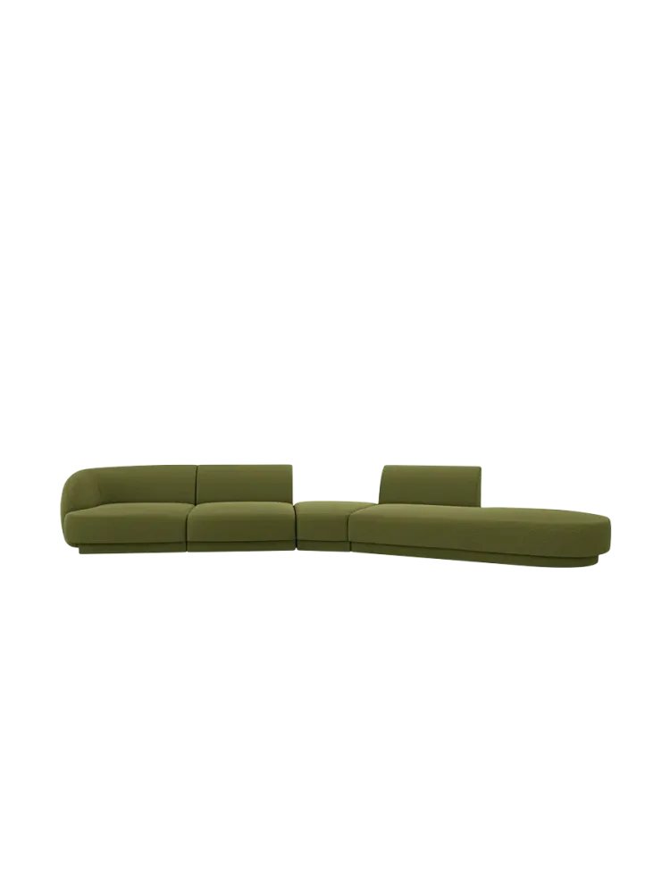 Modulares Design Sofa „Miley“ mit abgerundeter Form (7-Sitzer) Chosen by Bloomingloft